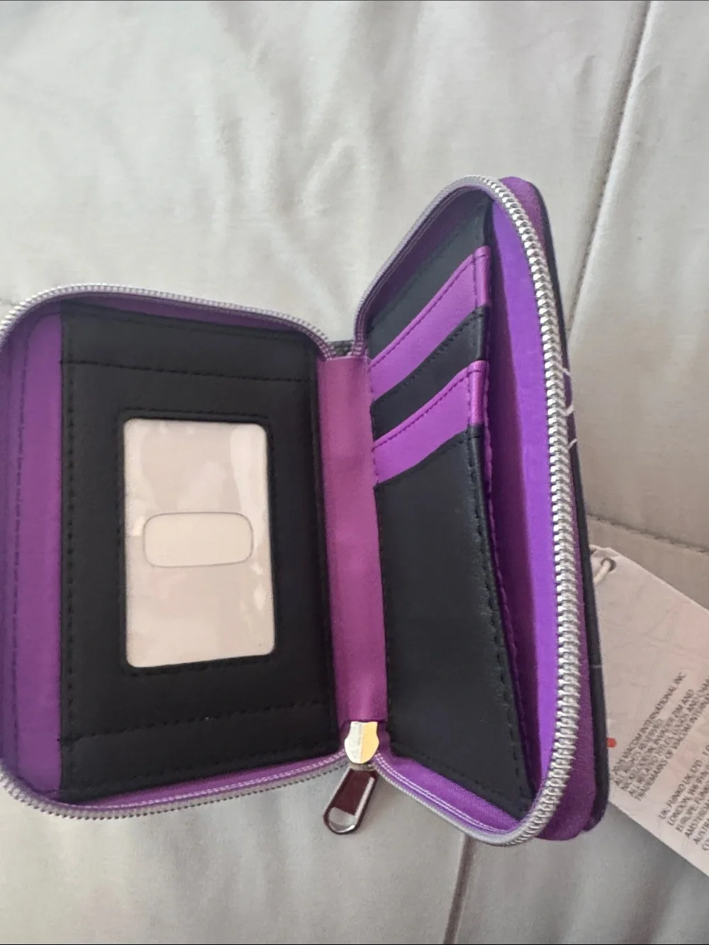 Loungefly Invader Zim Black & Green Zip Wallet with Purple Accents